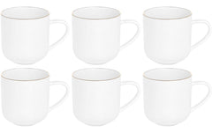 FURBER, Tasse 400 ml, 6 Stück, Weiss/Gold