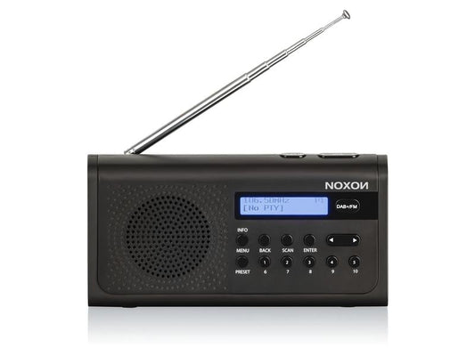 Noxon | Rigi, DAB+ Radio | Schwarz, Netz- und Batteriebetrieb