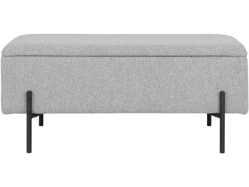 House Nordic | Sitzbank Watford Hellgrau | Mit Stauraum, L:36.5, B:95, H:46cm