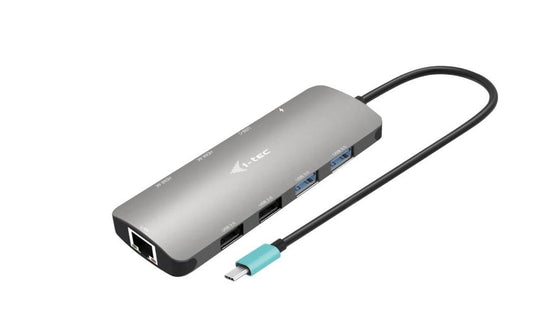 i-tec | USB C Metal Nano Docking Station | 2x HDMI, 1x GLAN, 2x USB 3.2, 2x USB 2.0