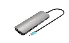 i-tec | USB C Metal Nano Docking Station | 2x HDMI, 1x GLAN, 2x USB 3.2, 2x USB 2.0