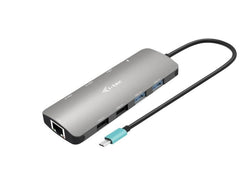 i-tec | USB C Metal Nano Docking Station | 2x HDMI, 1x GLAN, 2x USB 3.2, 2x USB 2.0