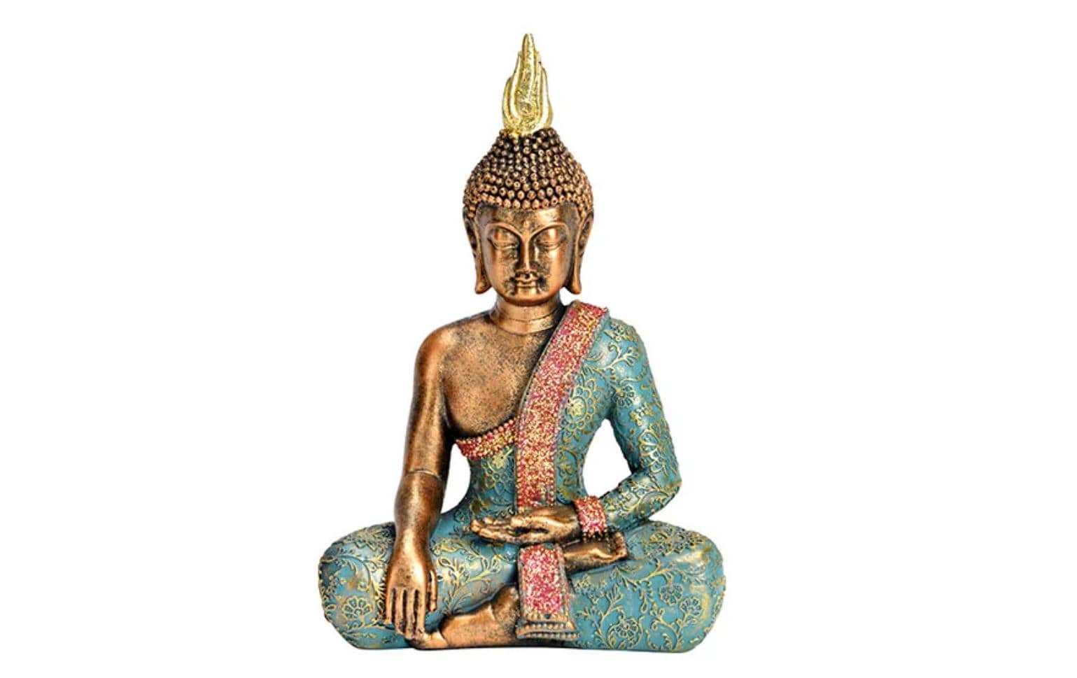 G. Wurm Dekofigur Buddha Türkis