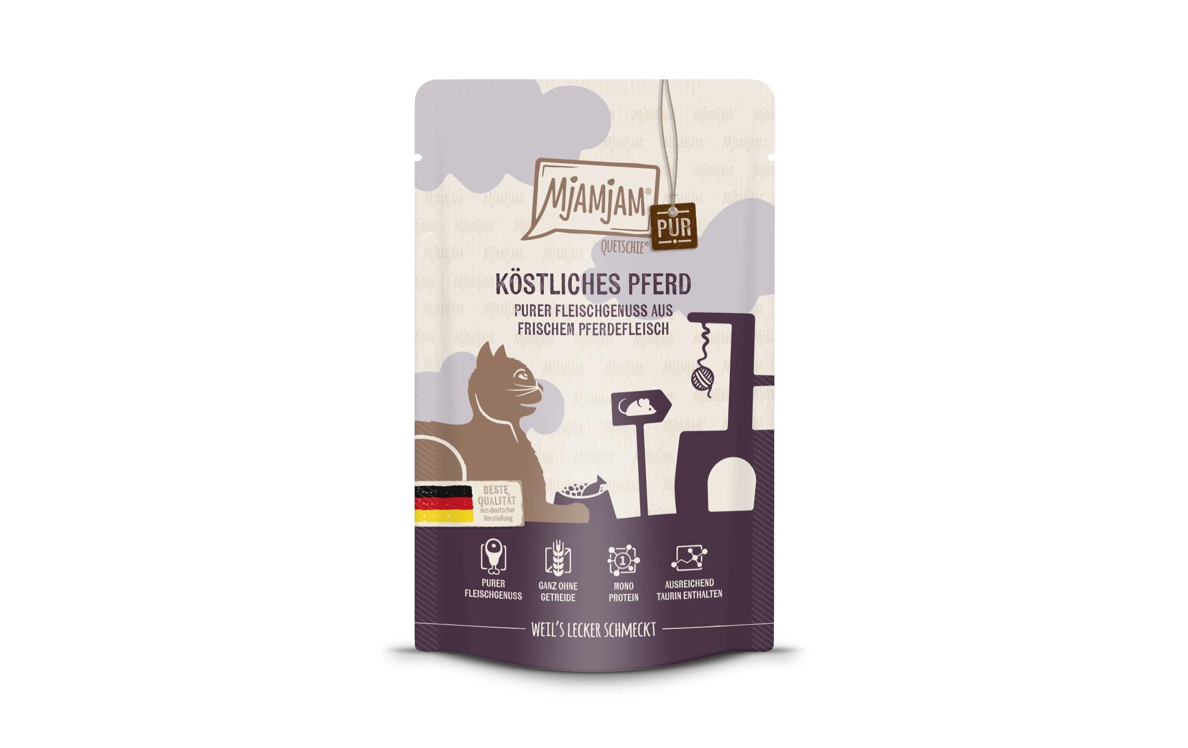 Mjamjam Cat Quetschie pur.Fleischgen. 125g