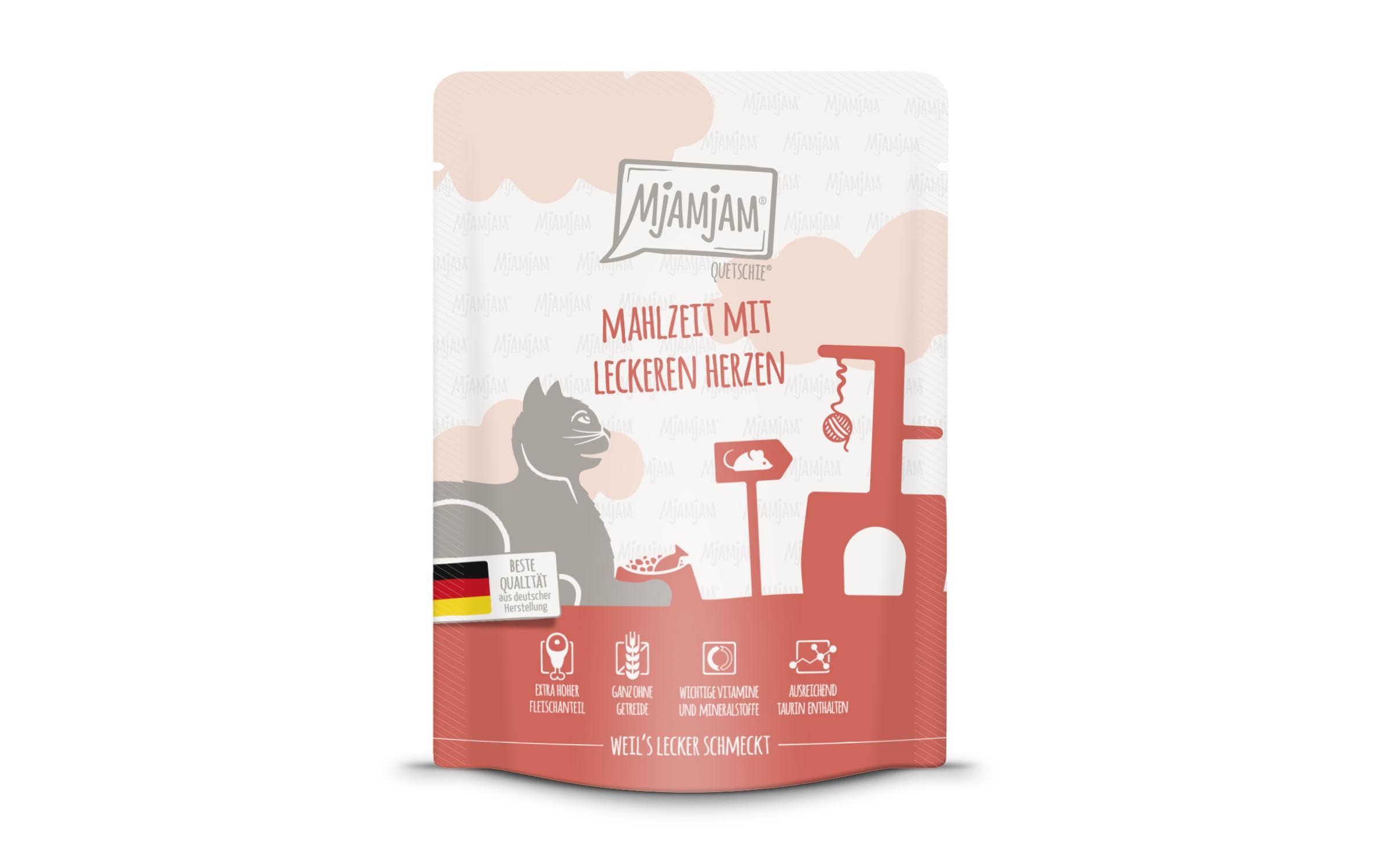 Mjamjam Cat Quetschie leckere Mahlzeit 300g