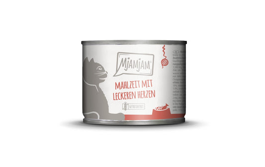 Mjamjam | Cat Dose leckere Mahlzeit 200g | Mahlzeit mit Herzen