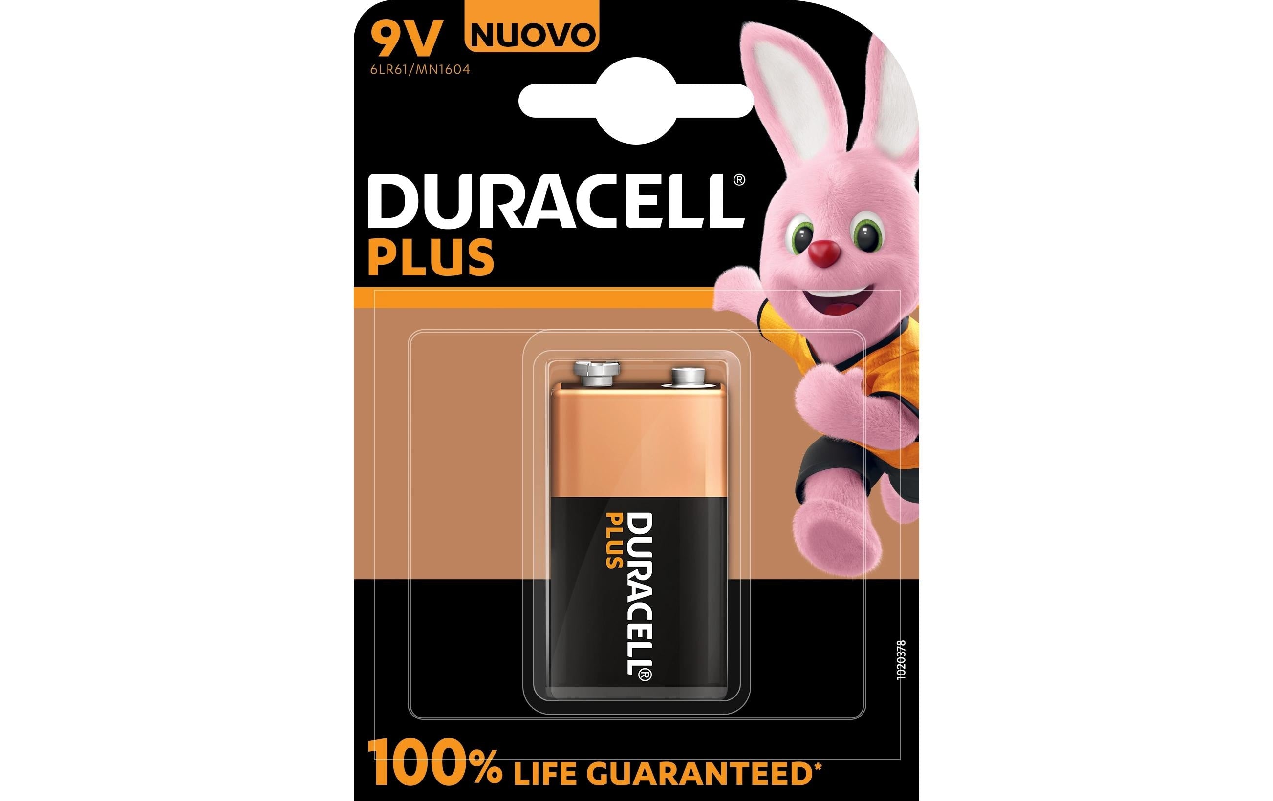 DURACELL 9V Plus Power MN1604 6LR61 K1