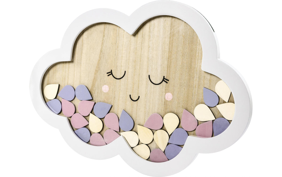 Partydeco Gästebuch Wolke aus Holz