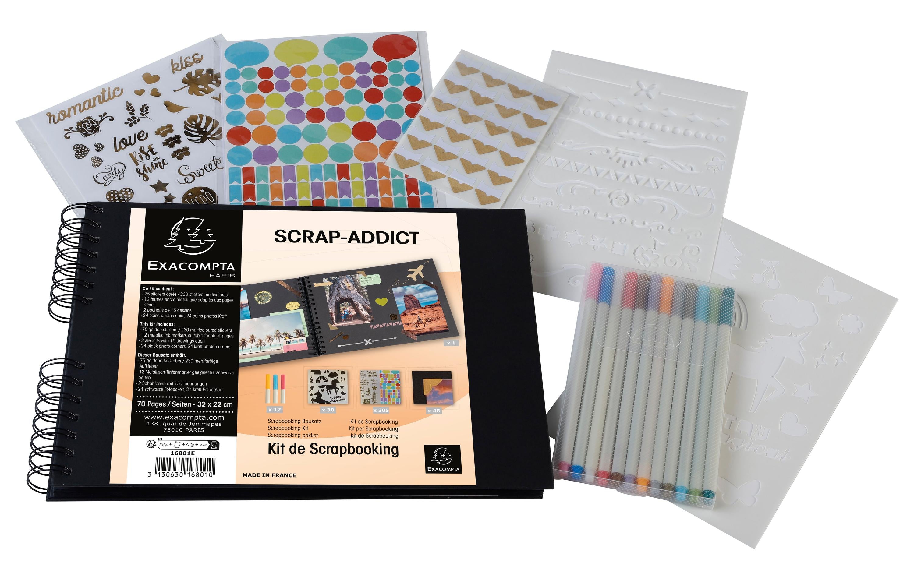Exacompta, Fotoalbum Scrap-Addict Set Schwa