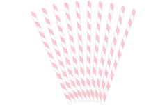 Partydeco, Strohhalm 19.5 cm, 10 Stück, Ros