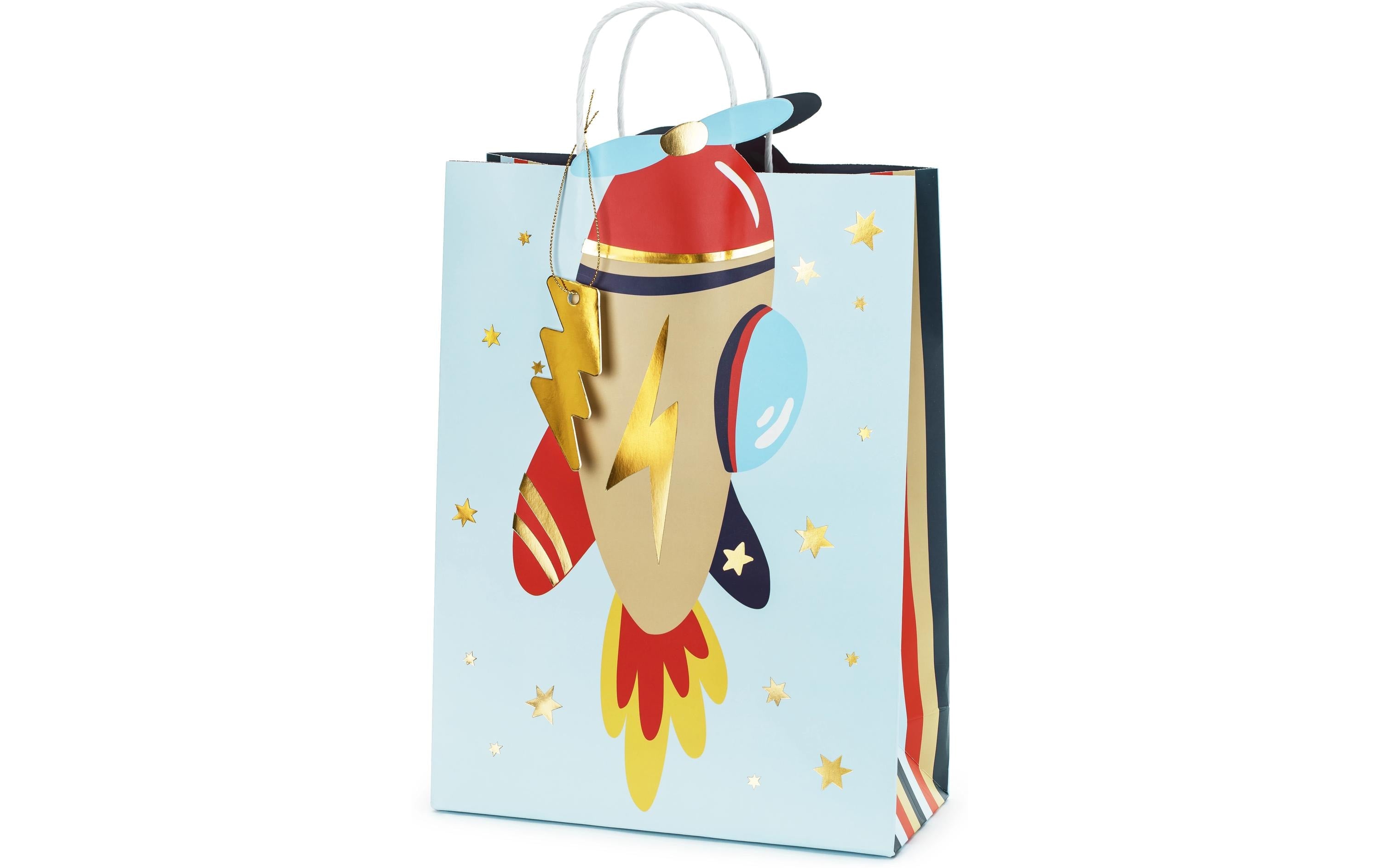 Partydeco Geschenktasche Flugzeug
