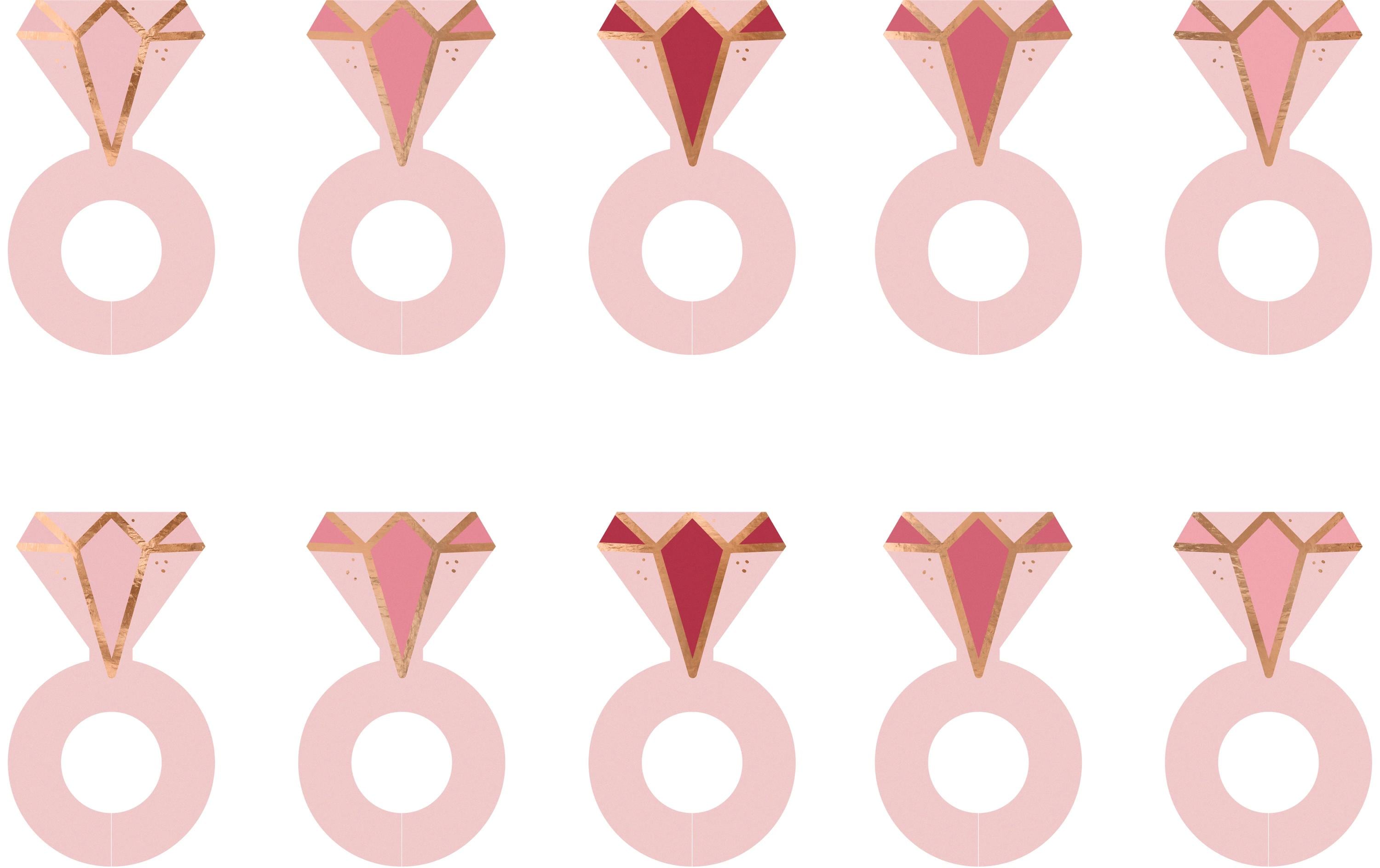 Partydeco Glasmarker Ringe