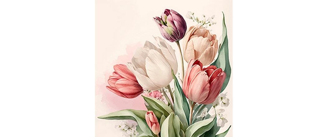 B+C Servietten Vintage Tulip