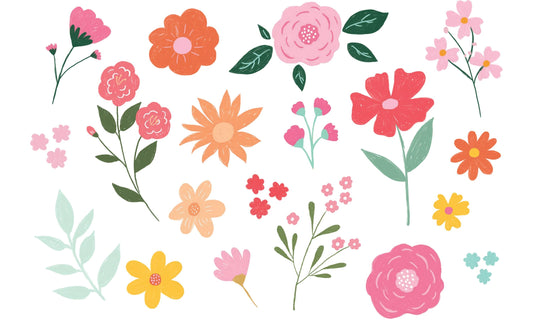 Partydeco | Tattoos Blumen | mix