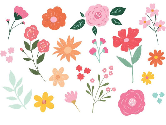 Partydeco | Tattoos Blumen | mix