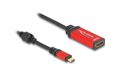 Delock | USB-C - HDMI Adapter, 20cm | rot, 8K 60Hz mit HDR Funktion
