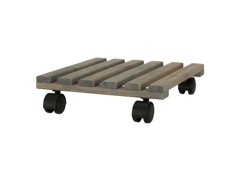 Esschert Design | Rolleruntersetzer | Quadratisch L Schwarz/Grau
