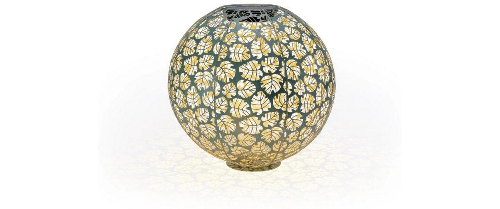 STT, Windlicht Solar Antic Ball Monstera Ø