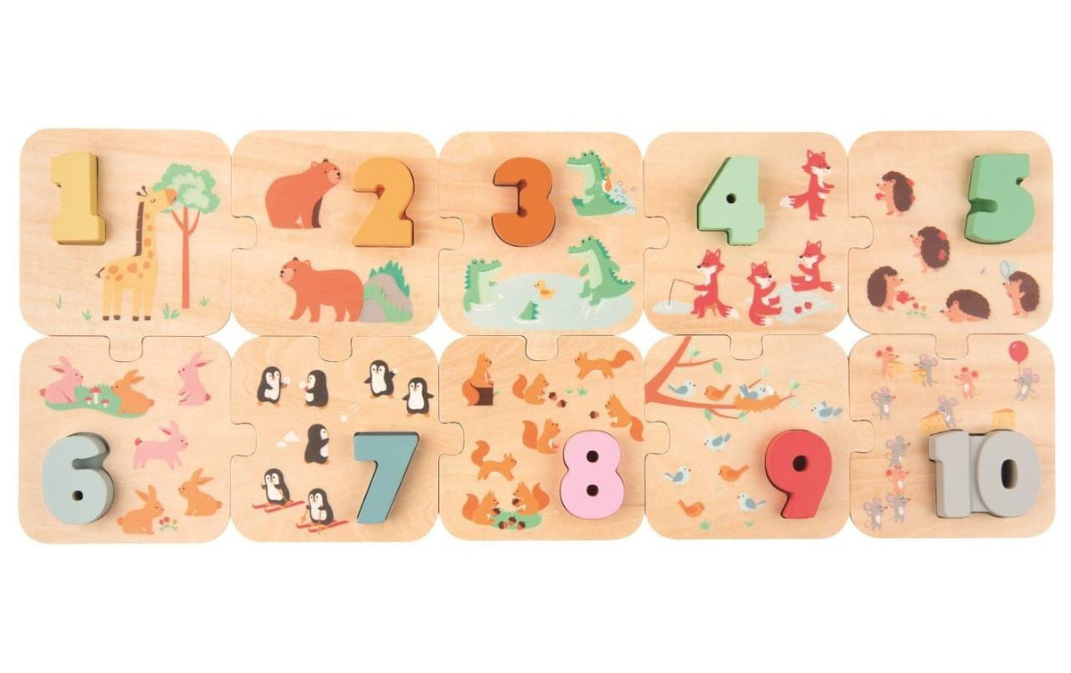 Puzzle Zahlen 1 - 10