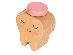 Spielba Holzspielwaren | Milchzahndose Zahn rosa | FSC Holz