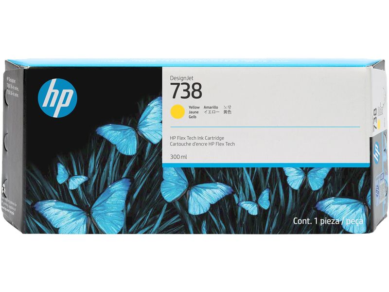 HP Inc. | HP Tinte Nr. 738 - Yellow (676M8A) | DesignJet T850, T950, 300ml
