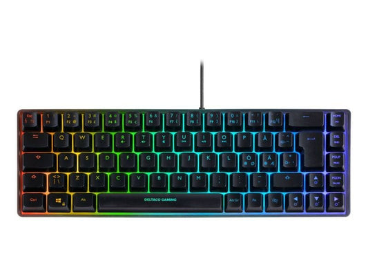 DELTACO | TKL Gaming Keyboard memb RGB, black | CH-Layout, membrane, RGB