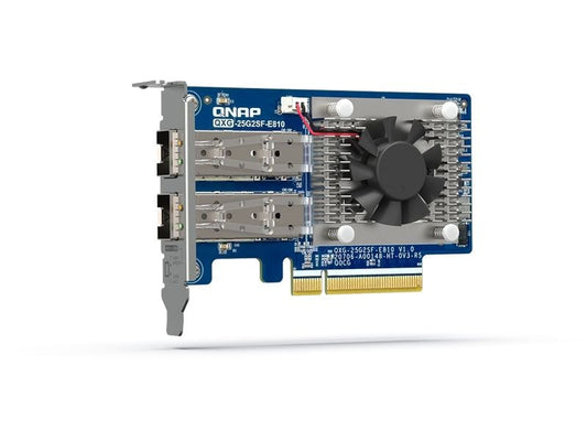 QNAP | 25Gbe Erweiterungskarte, PCIe Gen4 x8 | Dual-port SFP28 25GbE, low-profile