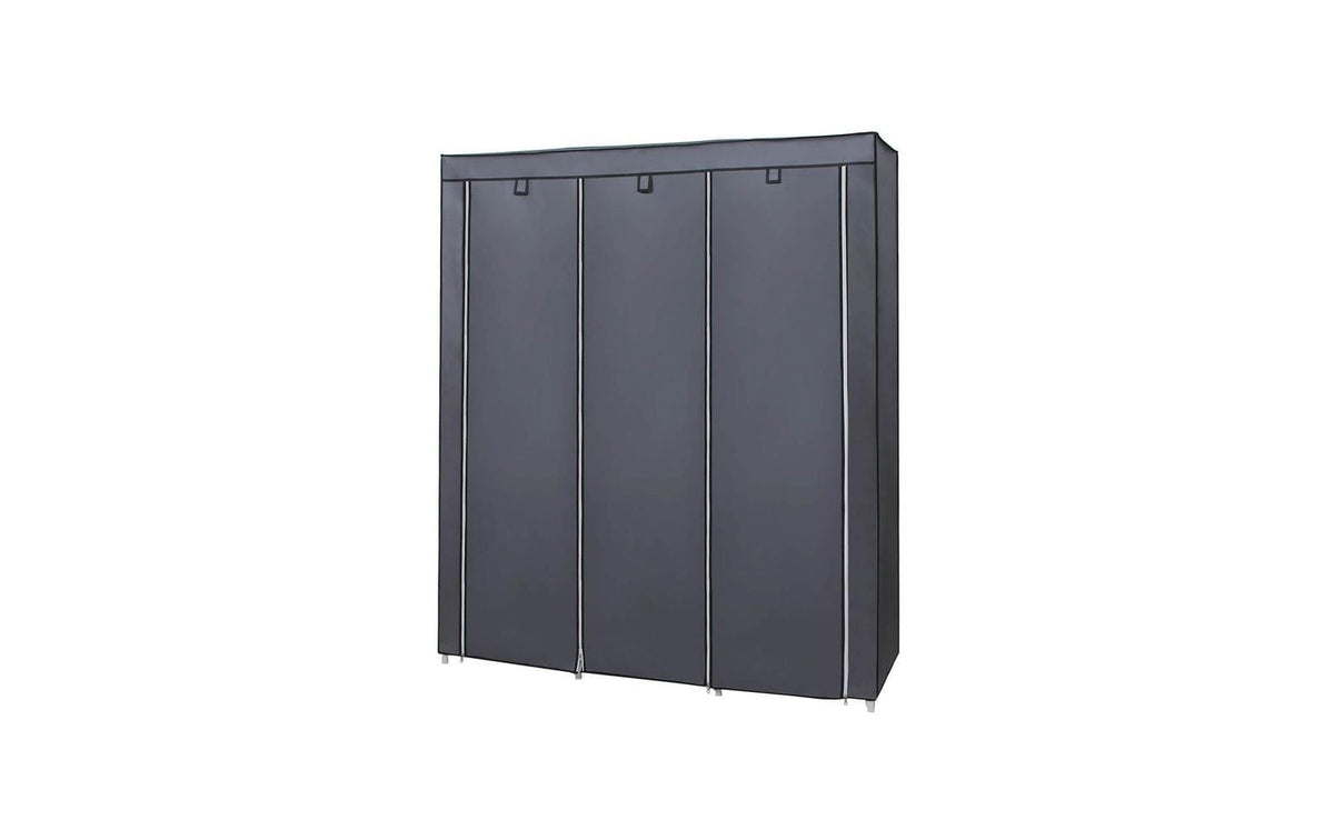 Songmics Schrank Grau, 3 hochrollbare Türen