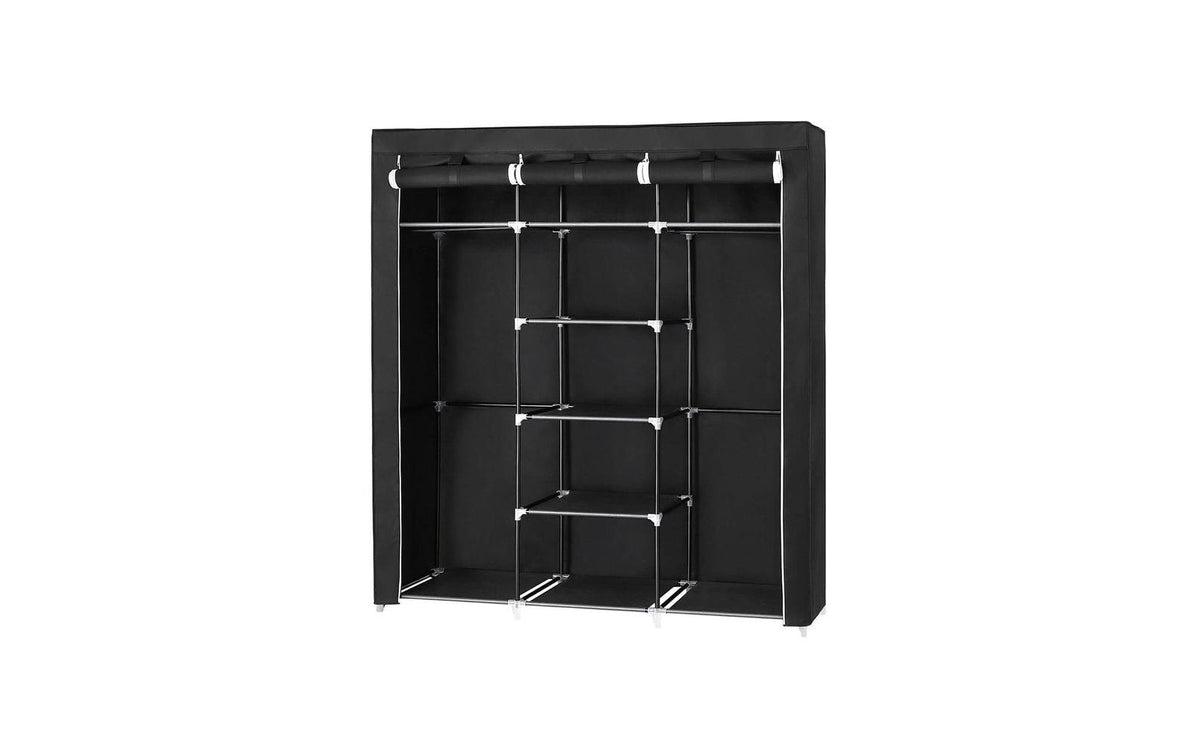 Songmics Schrank Schwarz,3hochrollbareTüren