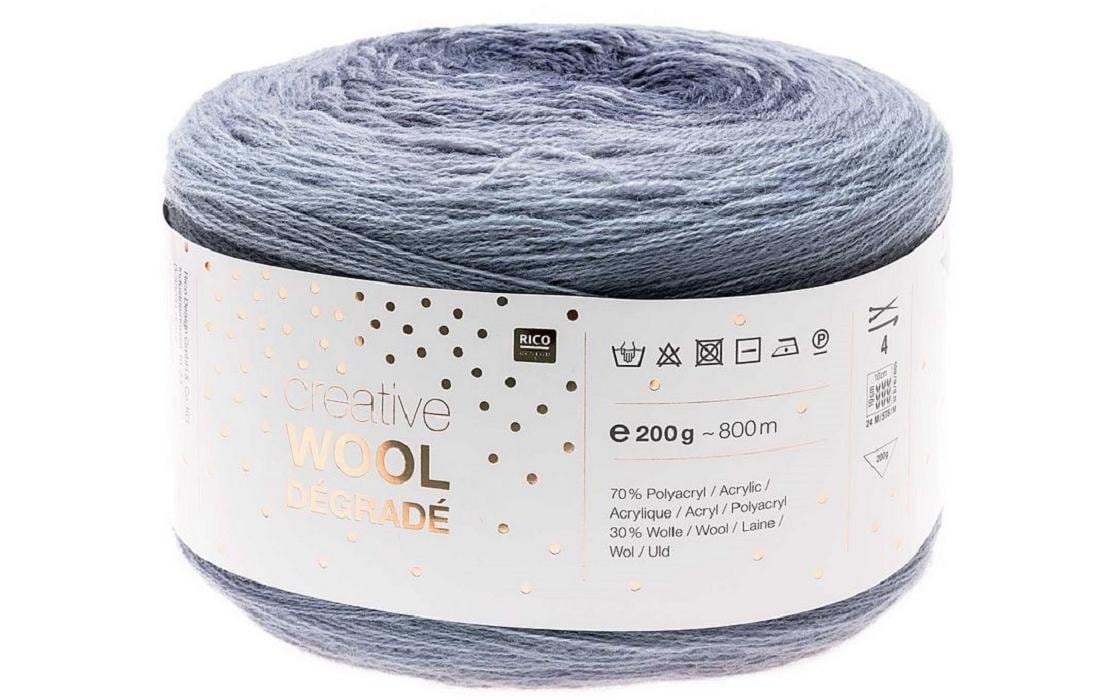 RICO Creative Wool Degrade, jeans