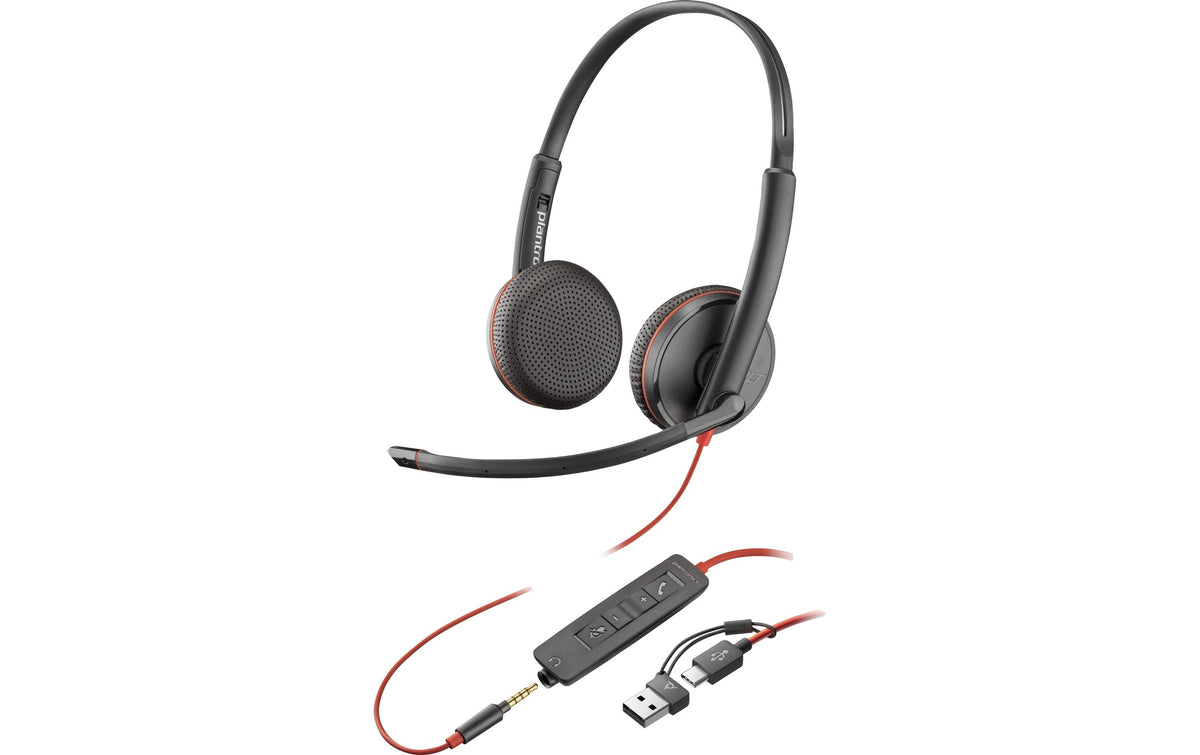 Poly Blackwire 3225 Stereo,3.5mm+USB-C/A