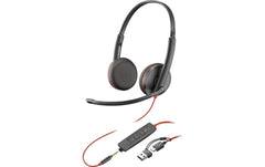 Poly Blackwire 3225 Stereo,3.5mm+USB-C/A