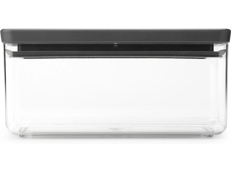 Brabantia | Vorratsdose Tasty+ | 1.5 l, Transparent/Grau/Dunkelgrau