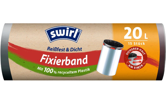 Swirl Müllbeutel mit elast. Zugband 20 L