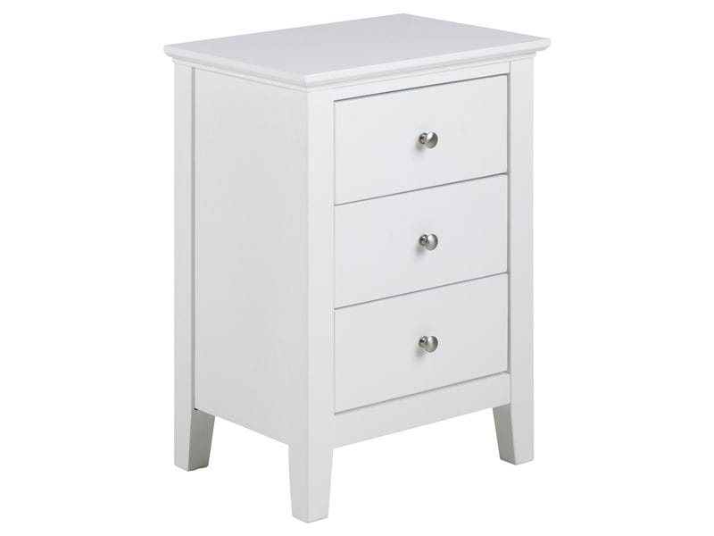 AC Design | Nachttisch Linea | MDF, 45x34x62,8 cm, Weiss
