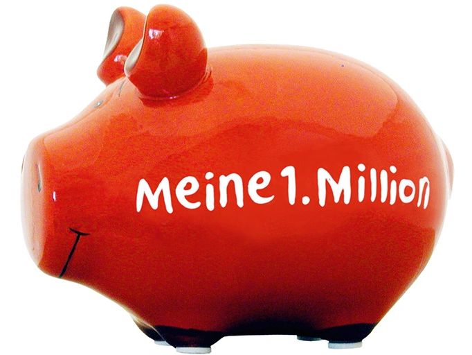 G. Wurm | Sparschwein Meine 1. Million | 12.5x9x9cm