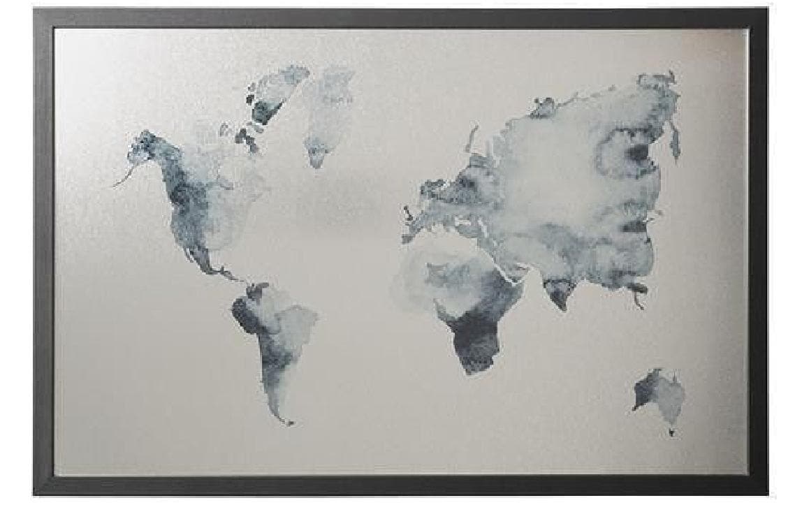 Bi-Office Whiteboard Weltkarte