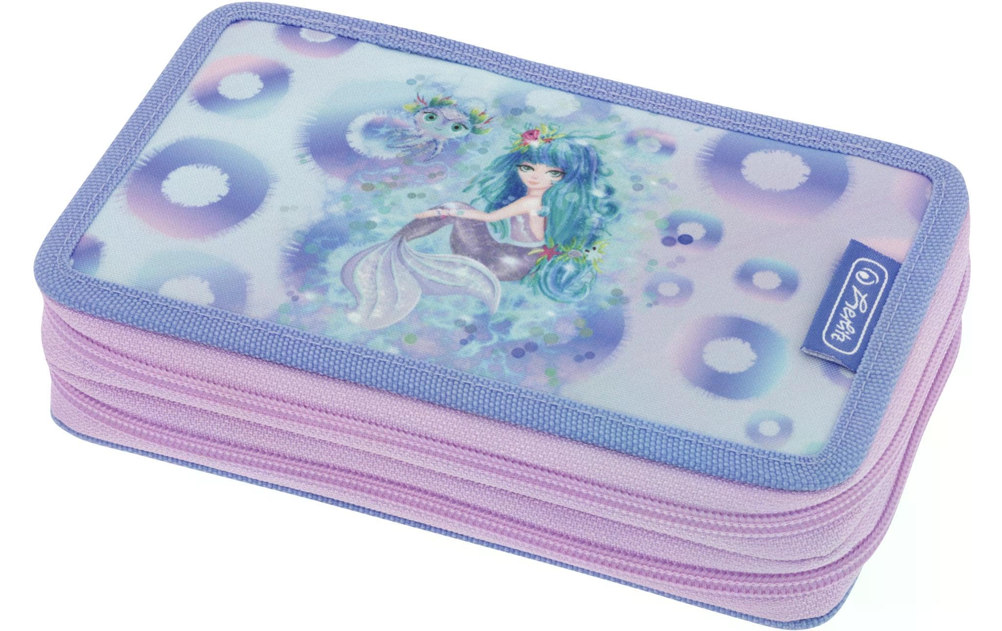 Herlitz Etui mit 2 Fächern, gefüllt