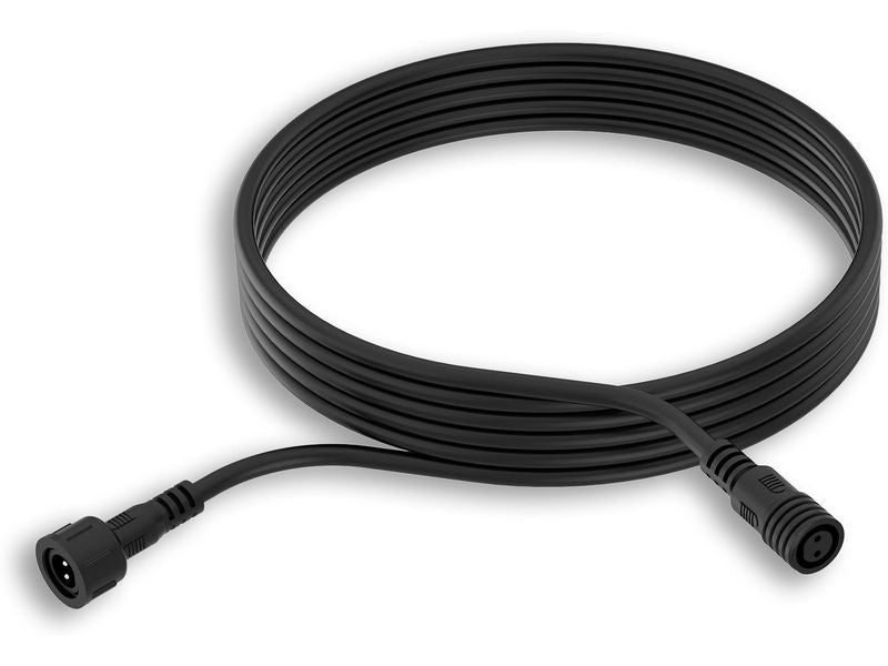 Philips | Niedervolt Verlängerungskabel | 5 Meter, 24V, IP65, schwarz