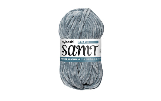 myBoshi, Wolle Chenille Samt Delfin 100 g,