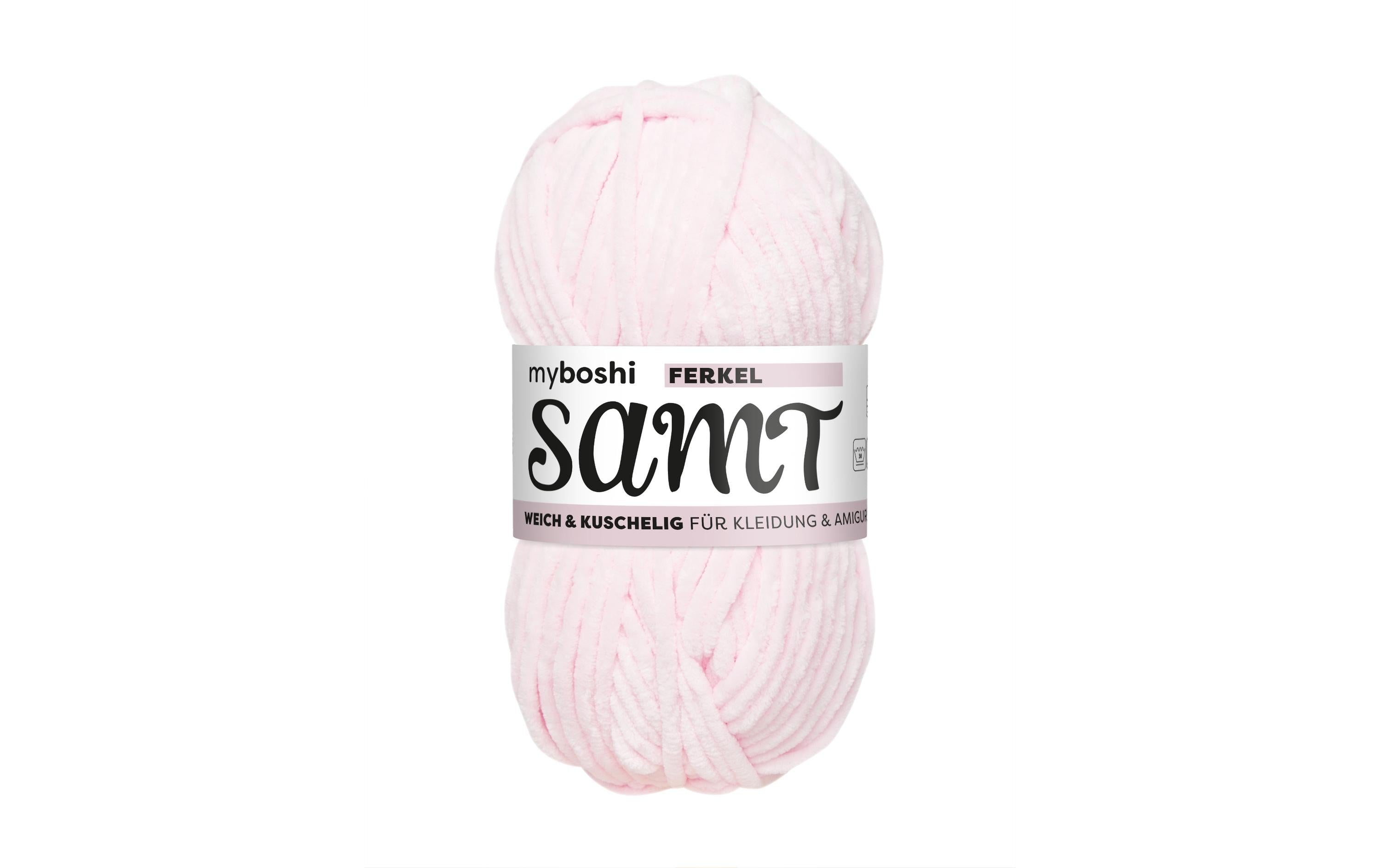 myBoshi, Wolle Chenille Samt Ferkel 100 g,