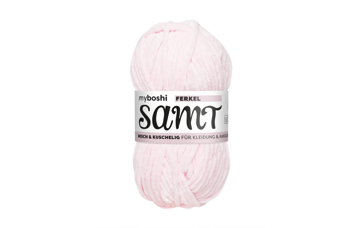 myBoshi, Wolle Chenille Samt Ferkel 100 g,