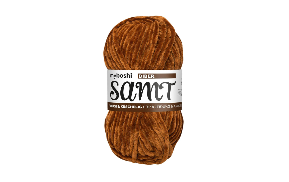 myBoshi, Wolle Chenille Samt Biber 100 g, 1