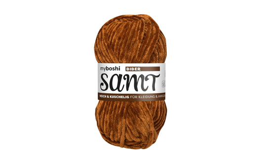 myBoshi, Wolle Chenille Samt Biber 100 g, 1
