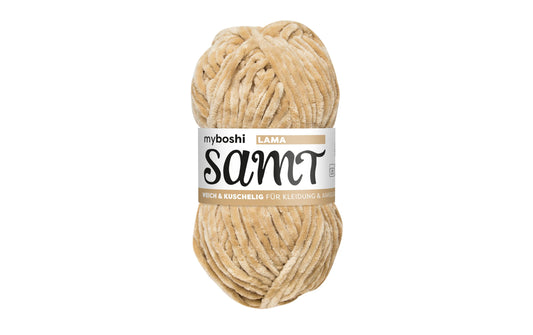 myBoshi | Wolle Chenille Samt Lama | 100 g, 100 m