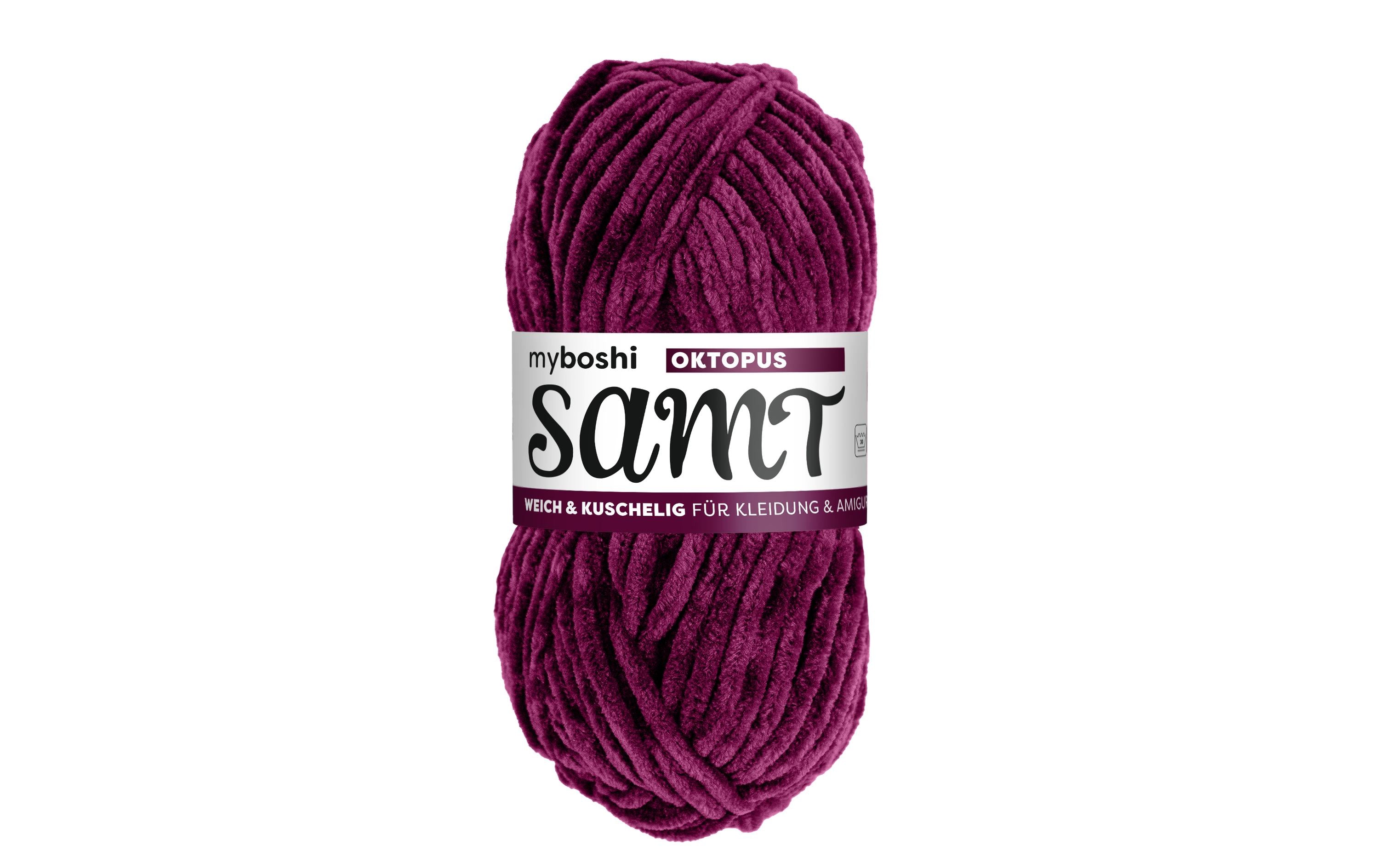 myBoshi, Wolle Chenille Samt Oktopus 100 g,