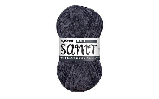 myBoshi, Wolle Chenille Samt Maus 100 g, 10