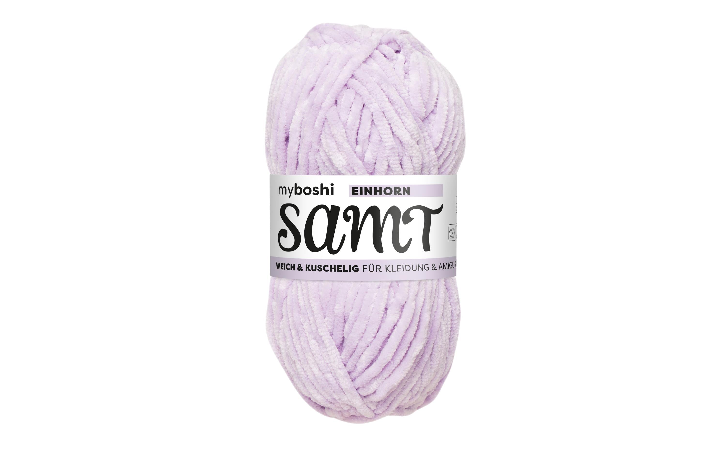 myBoshi, Wolle Chenille Samt Einhorn 100 g,