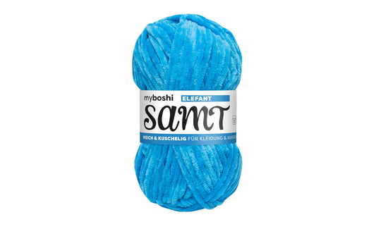 myBoshi, Wolle Chenille Samt Elefant 100 g,