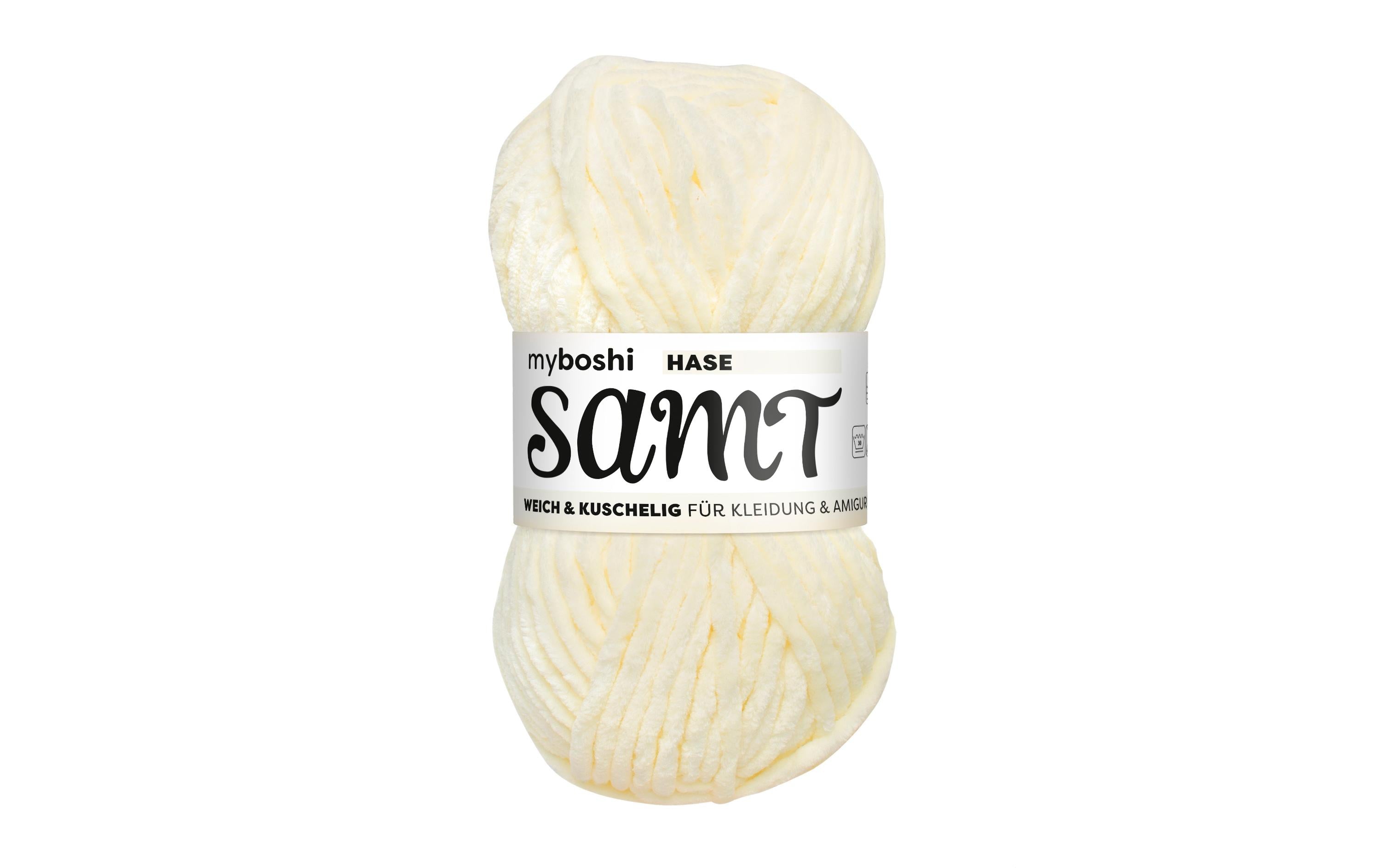 myBoshi, Wolle Chenille Samt Hase 100 g, 10